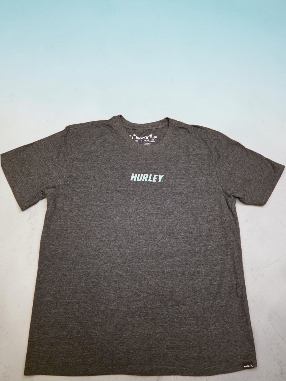 Hurley Charcoal Gray Short Sleeve Logo Tee